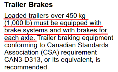 Acadia Trailer Brake Recommendation