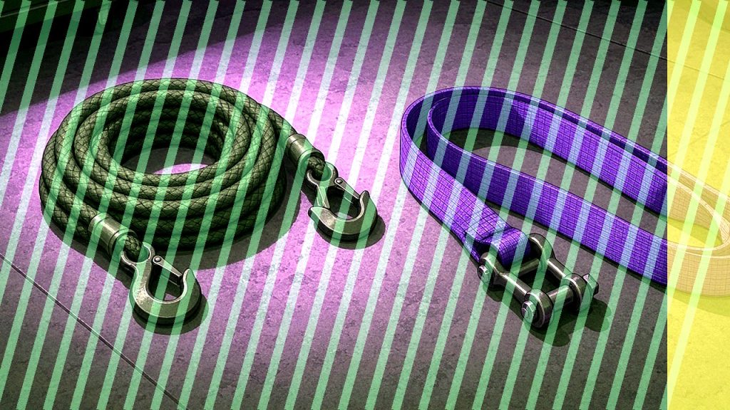 Tow Ropes, Straps, Cables and Chains Compared